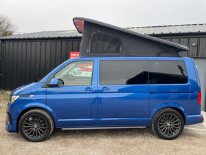 T6.1 Highline Campervan 2021 (21 plate) - Ravenna Blue with LV-S Front splitter SC conversion