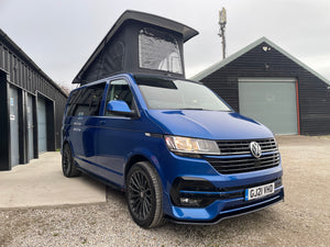 T6.1 Highline Campervan 2021 (21 plate) - Ravenna Blue with LV-S Front splitter SC conversion
