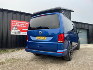 T6.1 Highline Campervan 2021 (21 plate) - Ravenna Blue with LV-S Front splitter SC conversion