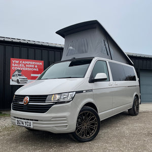 2024 T6.1 LWB - CamperKing conversion - Candy White & Ascot Grey Santorini Campervan