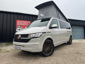 2024 T6.1 LWB - CamperKing conversion - Candy White & Ascot Grey Santorini Campervan