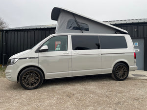 2024 T6.1 LWB - CamperKing conversion - Candy White & Ascot Grey Santorini Campervan