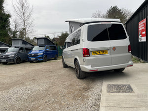 2024 T6.1 LWB - CamperKing conversion - Candy White & Ascot Grey Santorini Campervan