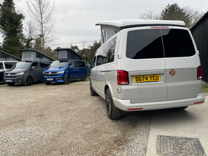 2024 T6.1 LWB - CamperKing conversion - Candy White & Ascot Grey Santorini Campervan