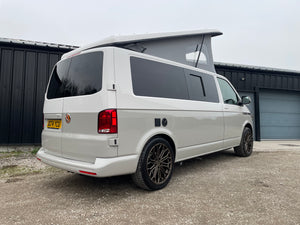 2024 T6.1 LWB - CamperKing conversion - Candy White & Ascot Grey Santorini Campervan
