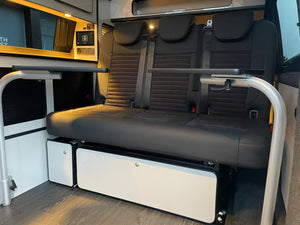 2024 T6.1 LWB - CamperKing conversion - Candy White & Ascot Grey Santorini Campervan