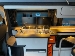 2024 T6.1 LWB - CamperKing conversion - Candy White & Ascot Grey Santorini Campervan