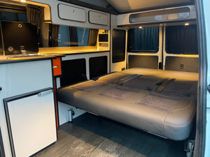 2024 T6.1 LWB - CamperKing conversion - Candy White & Ascot Grey Santorini Campervan