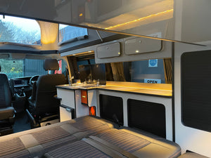 2024 T6.1 LWB - CamperKing conversion - Candy White & Ascot Grey Santorini Campervan