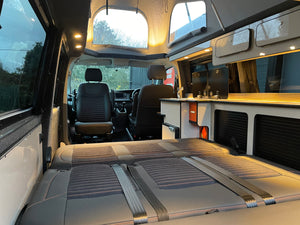2024 T6.1 LWB - CamperKing conversion - Candy White & Ascot Grey Santorini Campervan