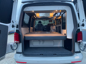 2024 T6.1 LWB - CamperKing conversion - Candy White & Ascot Grey Santorini Campervan