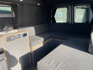 2020 VW Transporter T6.1 Candy White/blue SWB L-shape conversion