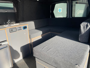 2020 VW Transporter T6.1 Candy White/blue SWB L-shape conversion