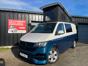 2020 VW Transporter T6.1 Candy White/blue SWB L-shape conversion