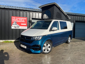 2020 VW Transporter T6.1 Candy White/blue SWB L-shape conversion
