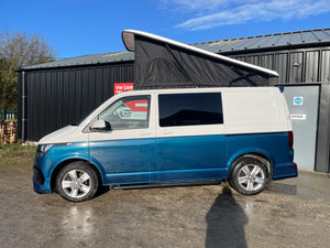 2020 VW Transporter T6.1 Candy White/blue SWB L-shape conversion