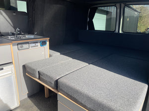 2020 VW Transporter T6.1 Candy White/blue SWB L-shape conversion