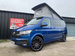 T6.1 Highline - CamperKing conversion 2024 Ravenna Blue SWB Le Mans Campervan