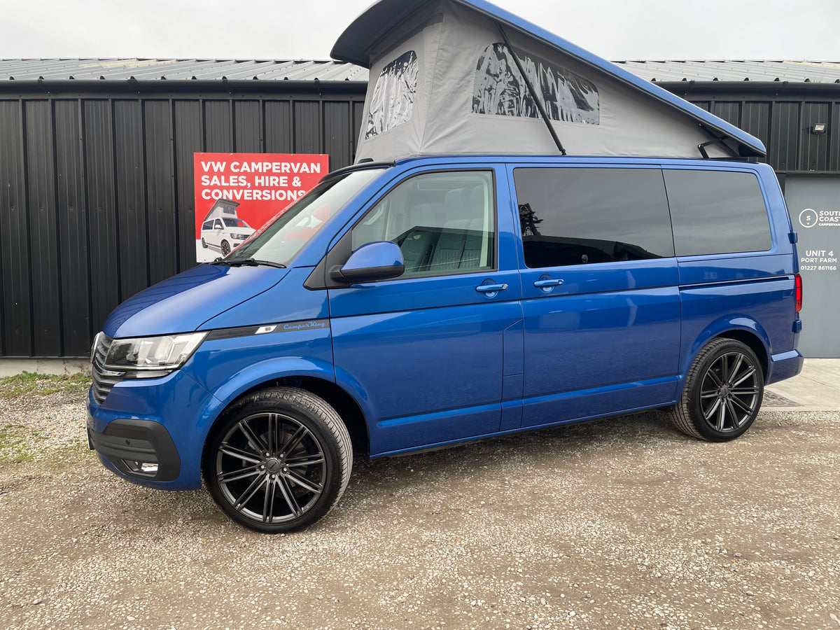T6.1 Highline - CamperKing conversion 2024 Ravenna Blue SWB Le Mans Campervan