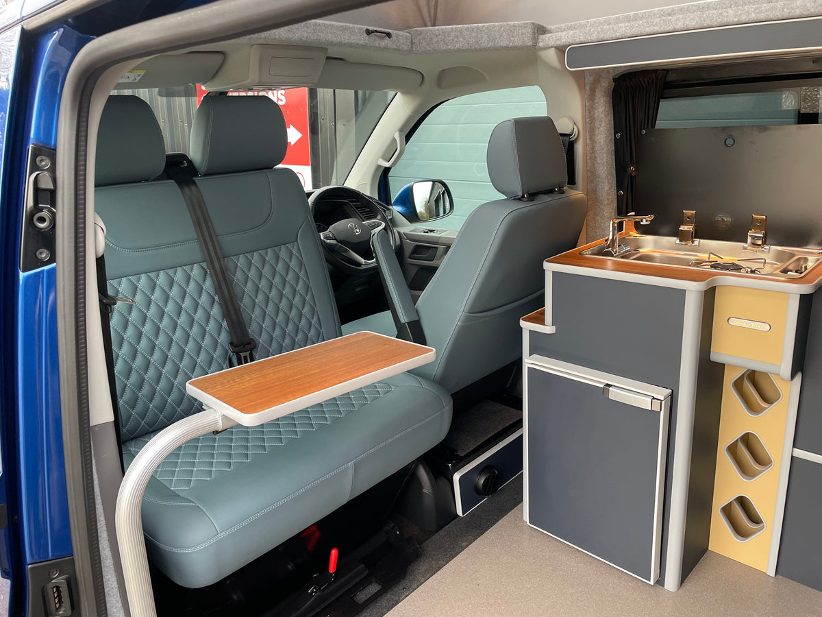 T6.1 Highline - CamperKing conversion 2024 Ravenna Blue SWB Le Mans Campervan