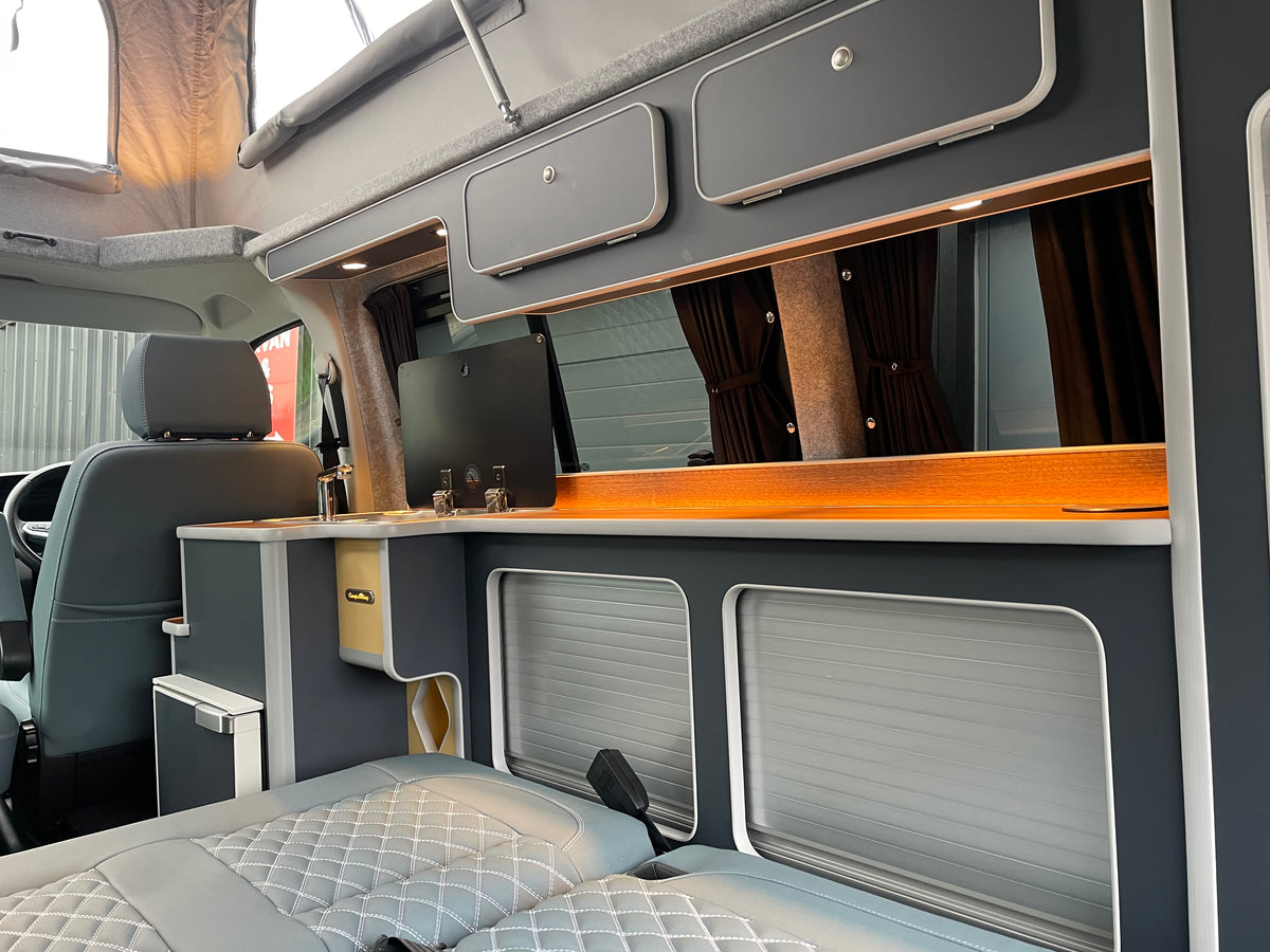 T6.1 Highline - CamperKing conversion 2024 Ravenna Blue SWB Le Mans Campervan