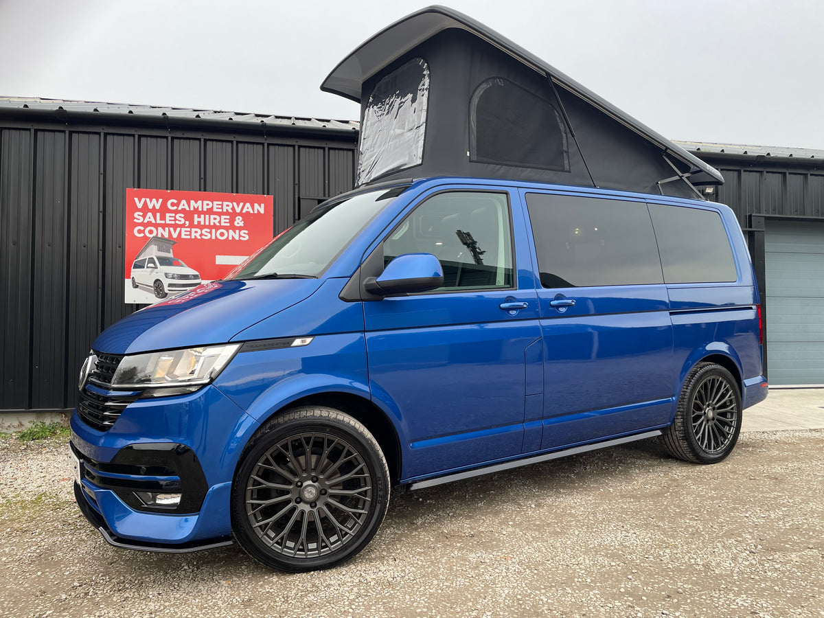 T6.1 Highline Campervan 2021 (21 plate) - Ravenna Blue with LV-S Front splitter SC conversion