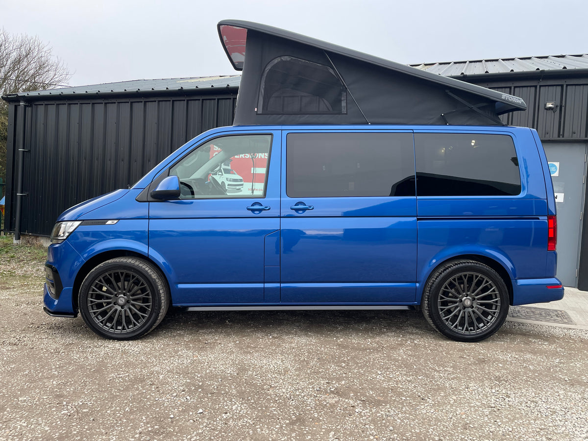 T6.1 Highline Campervan 2021 (21 plate) - Ravenna Blue with LV-S Front splitter SC conversion
