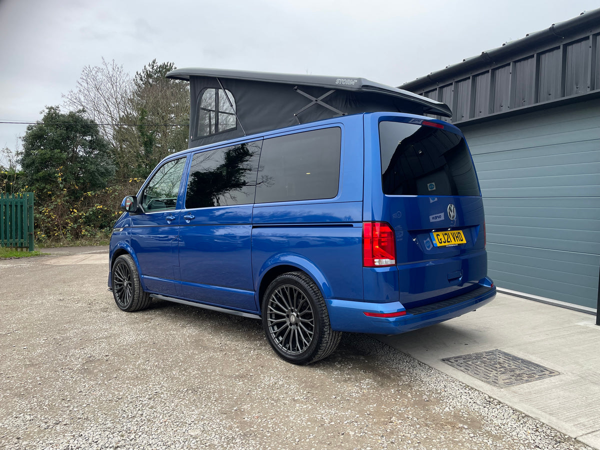 T6.1 Highline Campervan 2021 (21 plate) - Ravenna Blue with LV-S Front splitter SC conversion