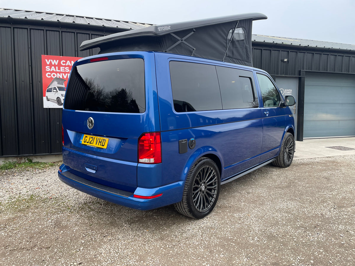 T6.1 Highline Campervan 2021 (21 plate) - Ravenna Blue with LV-S Front splitter SC conversion