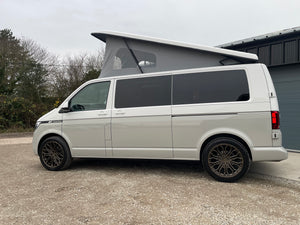 2024 T6.1 LWB - CamperKing conversion - Candy White & Ascot Grey Santorini Campervan