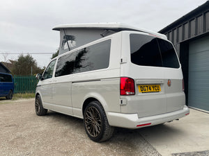 2024 T6.1 LWB - CamperKing conversion - Candy White & Ascot Grey Santorini Campervan