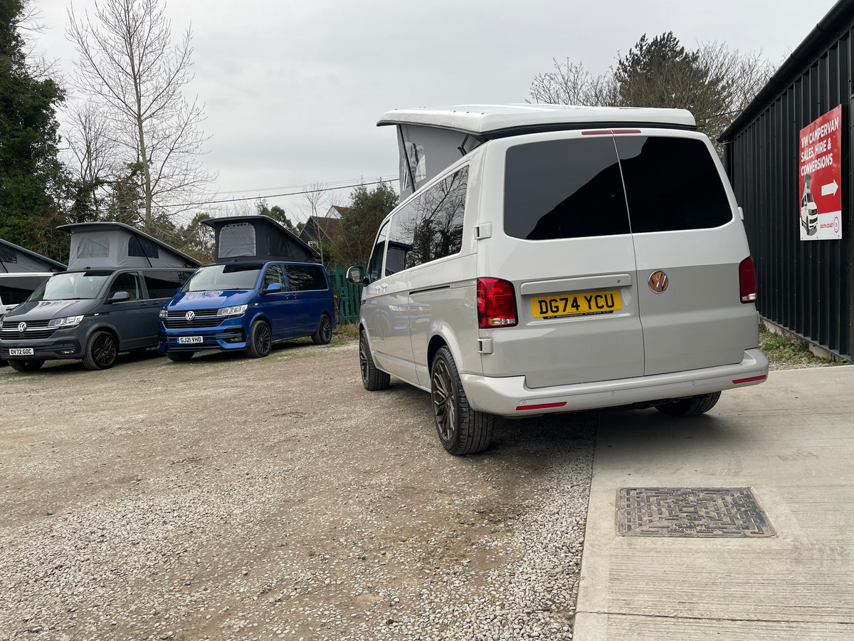 2024 T6.1 LWB - CamperKing conversion - Candy White & Ascot Grey Santorini Campervan