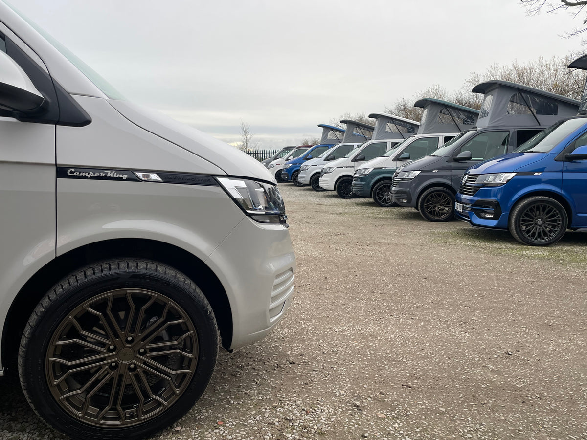 2024 T6.1 LWB - CamperKing conversion - Candy White & Ascot Grey Santorini Campervan