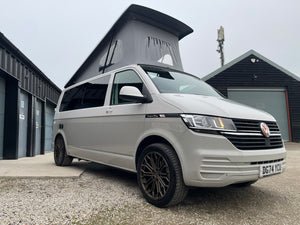 2024 T6.1 LWB - CamperKing conversion - Candy White & Ascot Grey Santorini Campervan