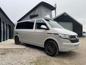 2024 T6.1 LWB - CamperKing conversion - Candy White & Ascot Grey Santorini Campervan