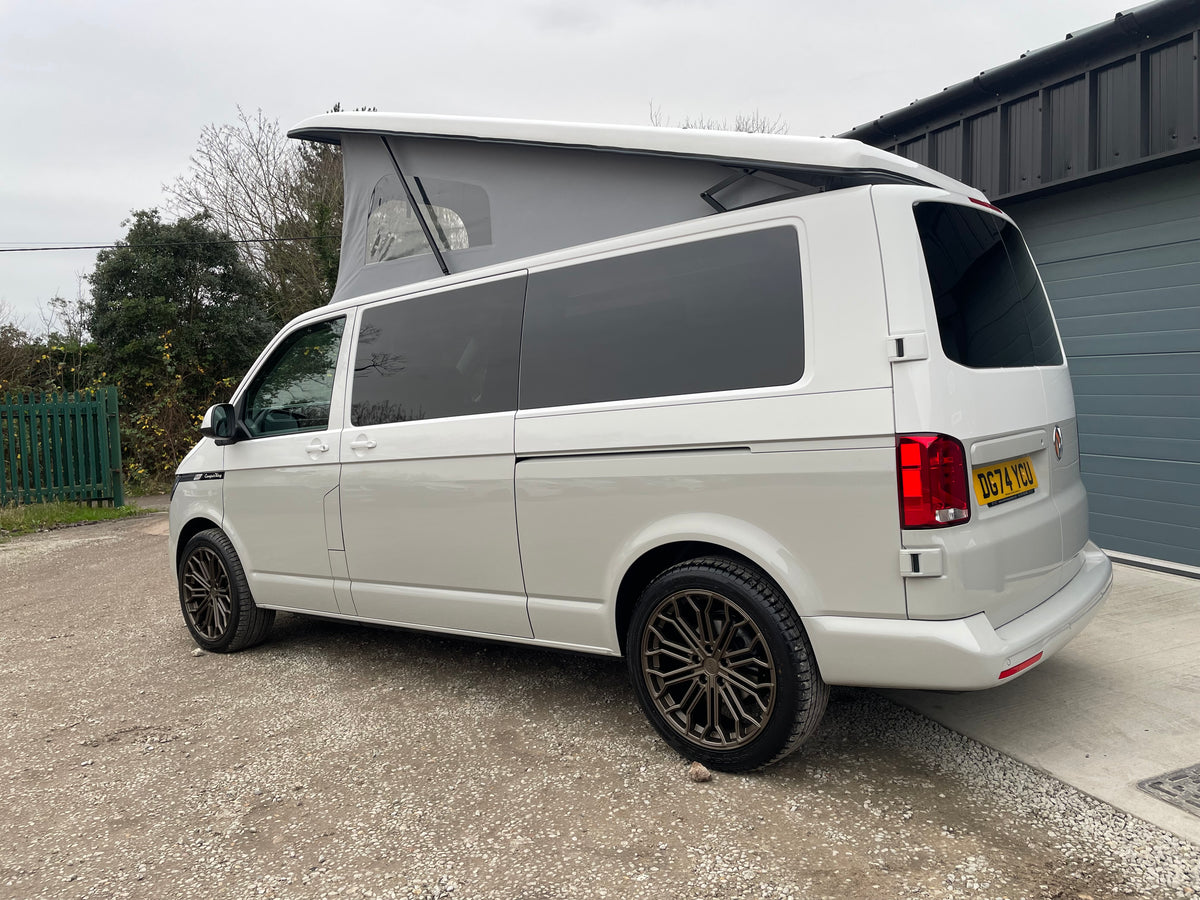 2024 T6.1 LWB - CamperKing conversion - Candy White & Ascot Grey Santorini Campervan