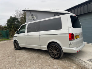 2024 T6.1 LWB - CamperKing conversion - Candy White & Ascot Grey Santorini Campervan