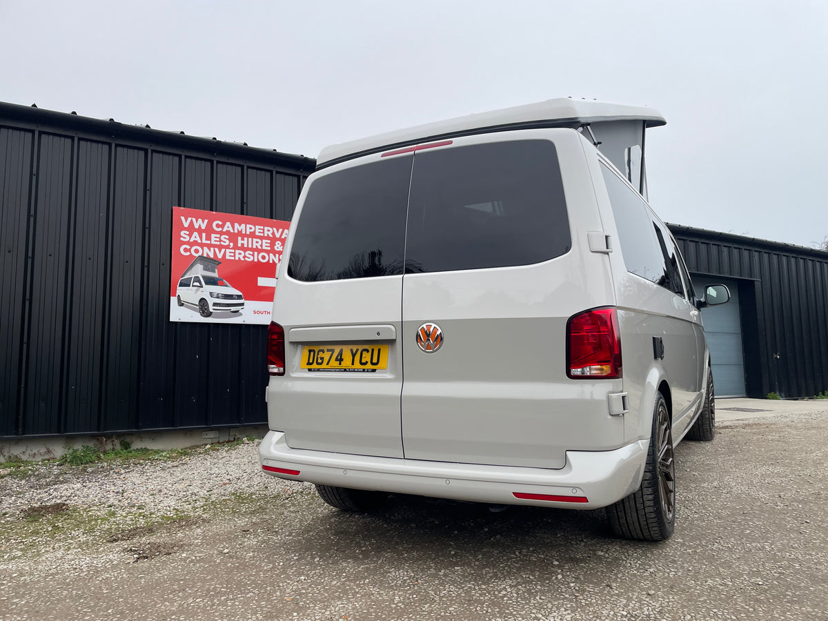 2024 T6.1 LWB - CamperKing conversion - Candy White & Ascot Grey Santorini Campervan