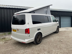 2024 T6.1 LWB - CamperKing conversion - Candy White & Ascot Grey Santorini Campervan