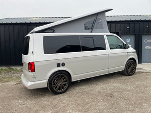 2024 T6.1 LWB - CamperKing conversion - Candy White & Ascot Grey Santorini Campervan