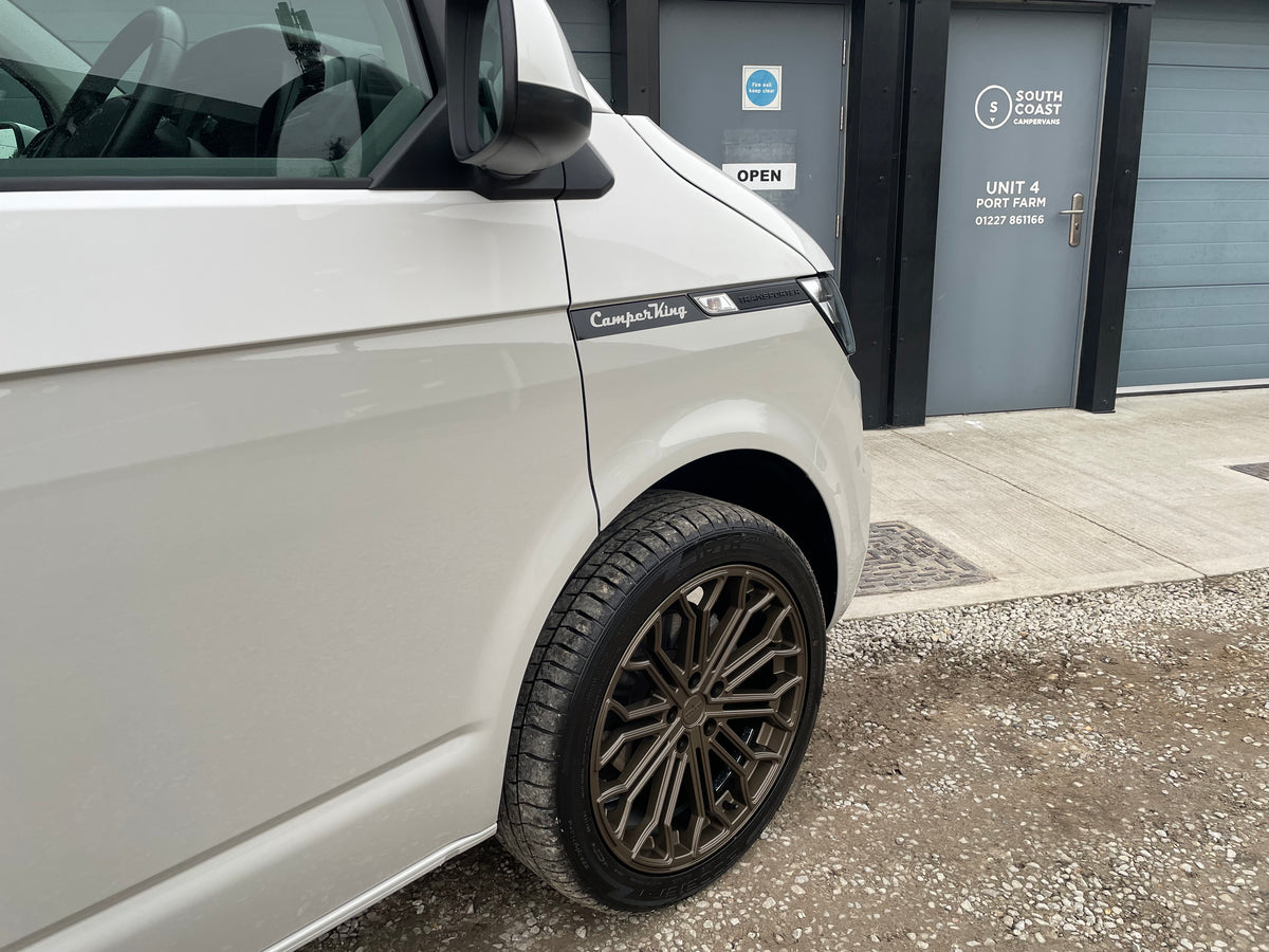 2024 T6.1 LWB - CamperKing conversion - Candy White & Ascot Grey Santorini Campervan