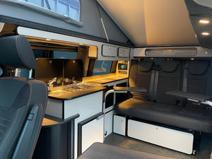 2024 T6.1 LWB - CamperKing conversion - Candy White & Ascot Grey Santorini Campervan