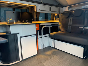 2024 T6.1 LWB - CamperKing conversion - Candy White & Ascot Grey Santorini Campervan