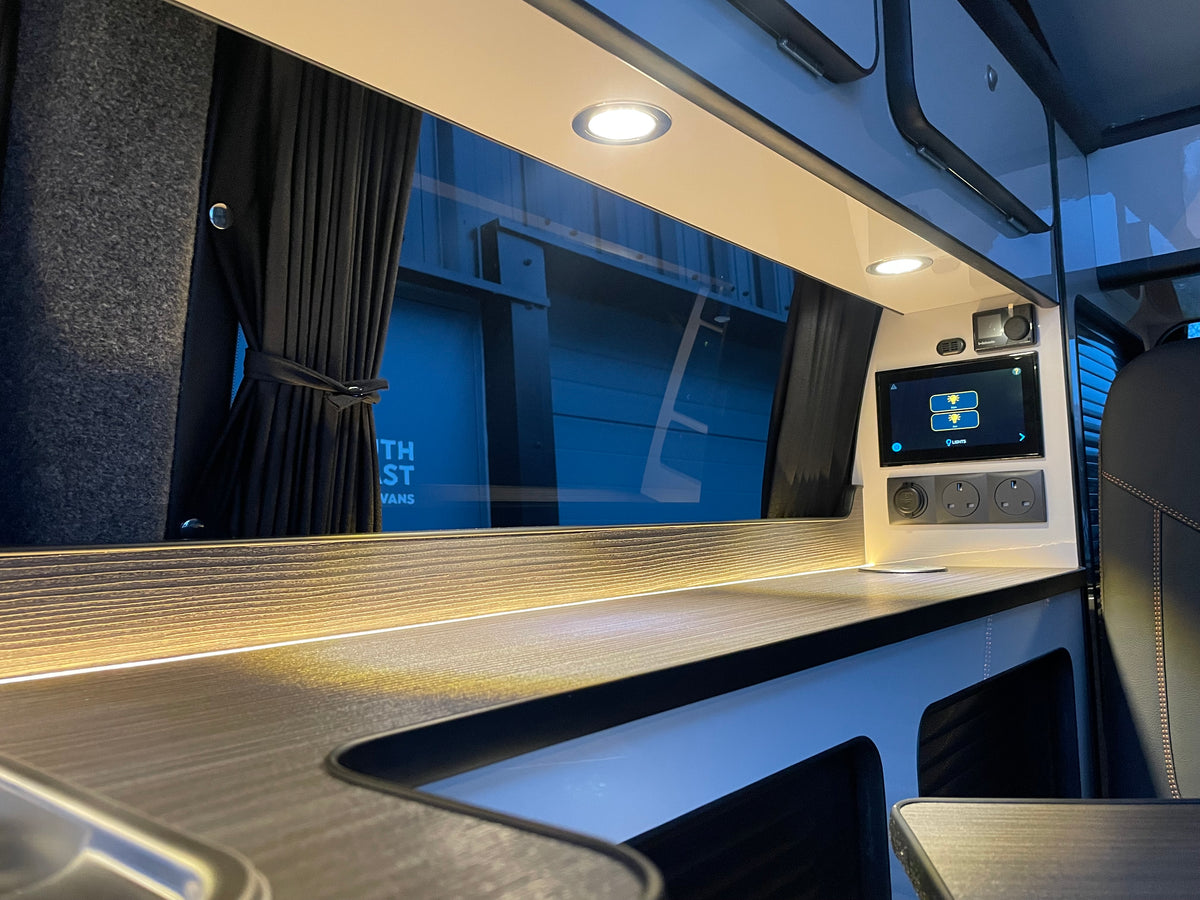 2024 T6.1 LWB - CamperKing conversion - Candy White & Ascot Grey Santorini Campervan