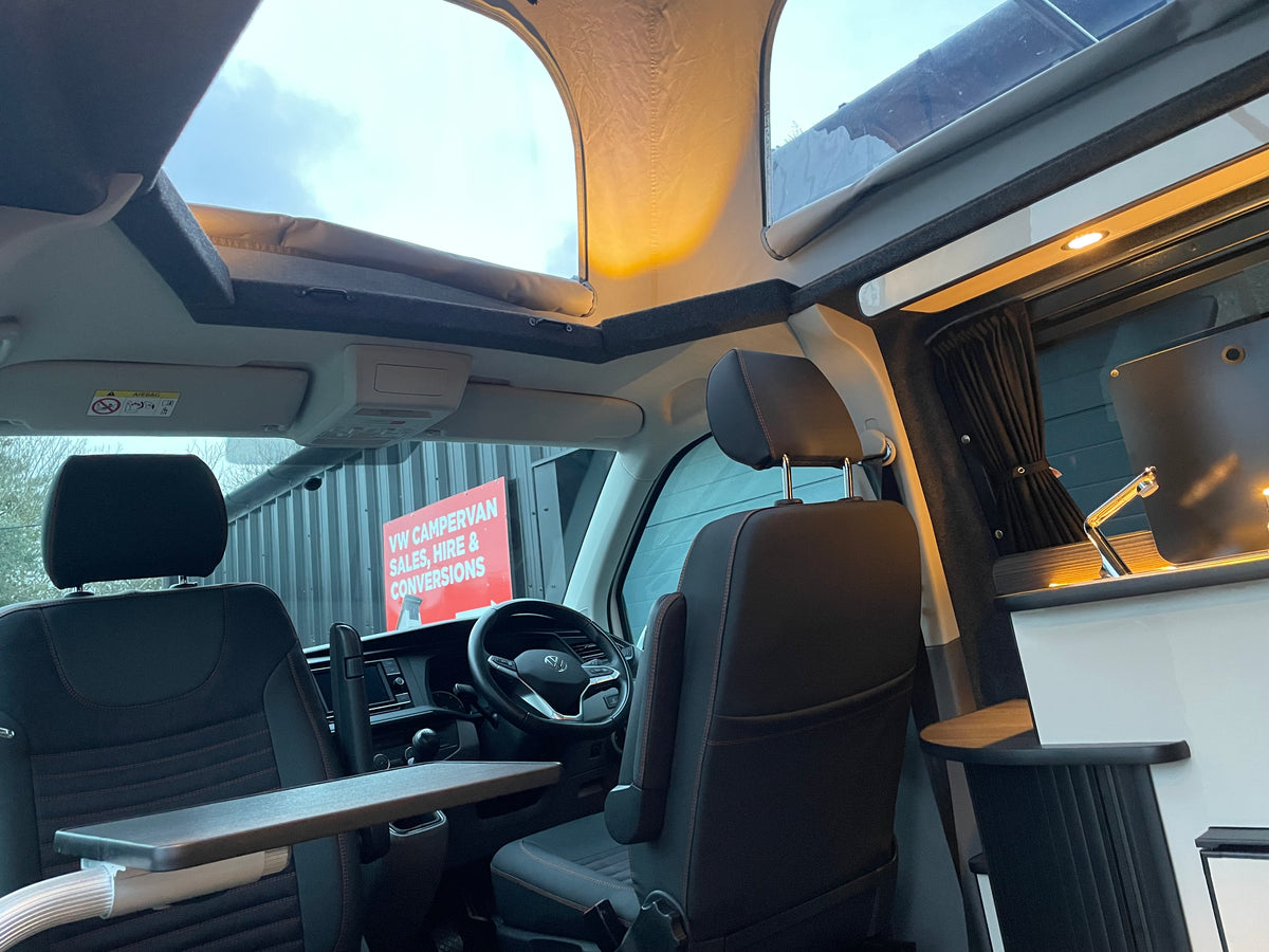 2024 T6.1 LWB - CamperKing conversion - Candy White & Ascot Grey Santorini Campervan