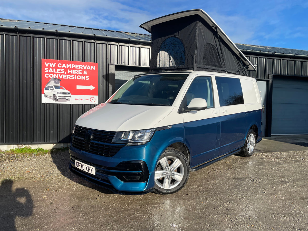 2020 VW Transporter T6.1 Candy White/blue SWB L-shape conversion