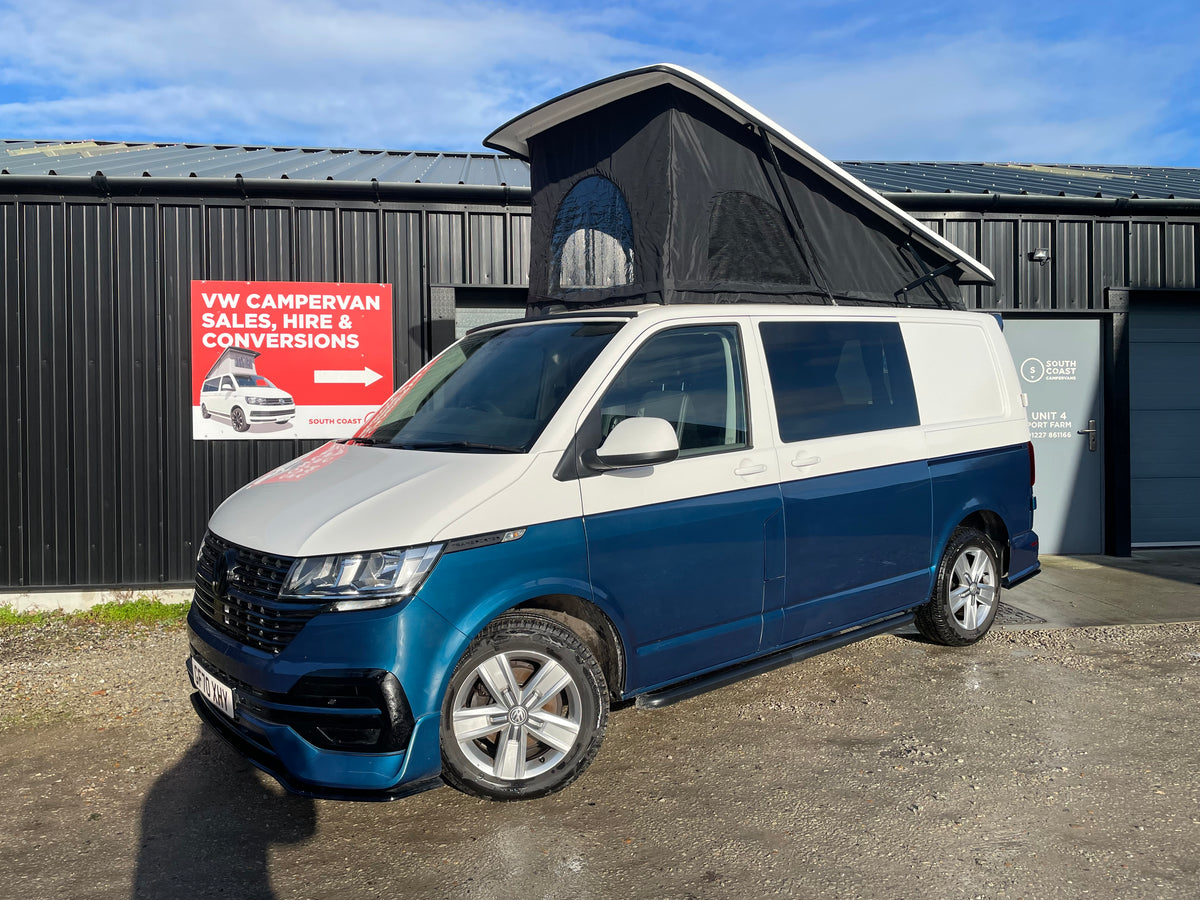 2020 VW Transporter T6.1 Candy White/blue SWB L-shape conversion