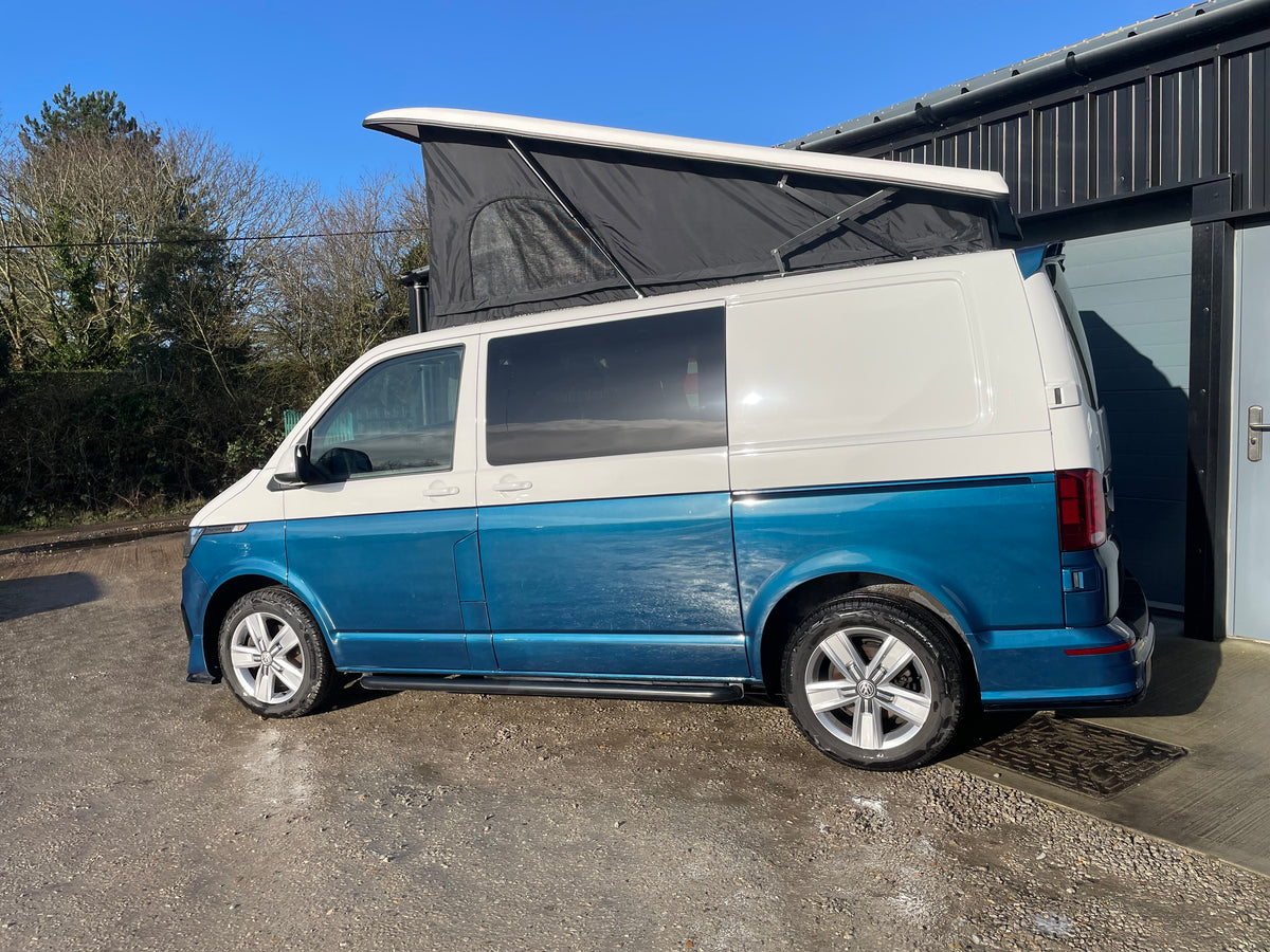 2020 VW Transporter T6.1 Candy White/blue SWB L-shape conversion