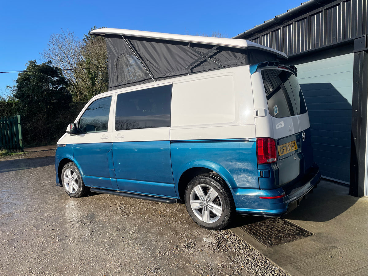 2020 VW Transporter T6.1 Candy White/blue SWB L-shape conversion
