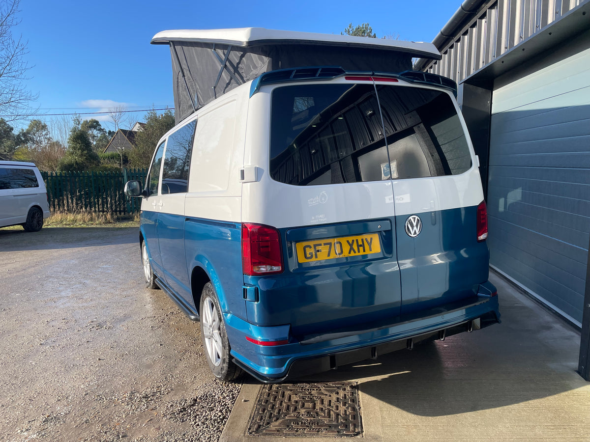 2020 VW Transporter T6.1 Candy White/blue SWB L-shape conversion